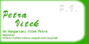 petra vitek business card